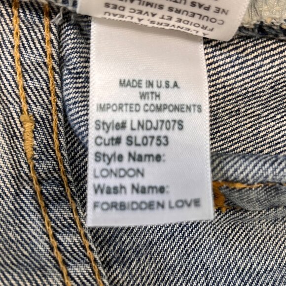 Slvrlake London Jeans Size 32 High Rise Straight Leg Cotton Denim USA Made - Picture 13 of 14